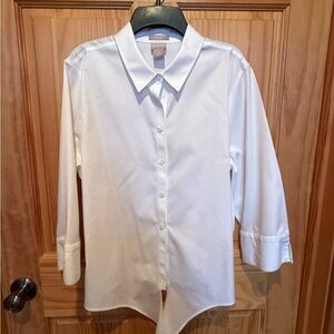 Chico's White No-Iron Blouse